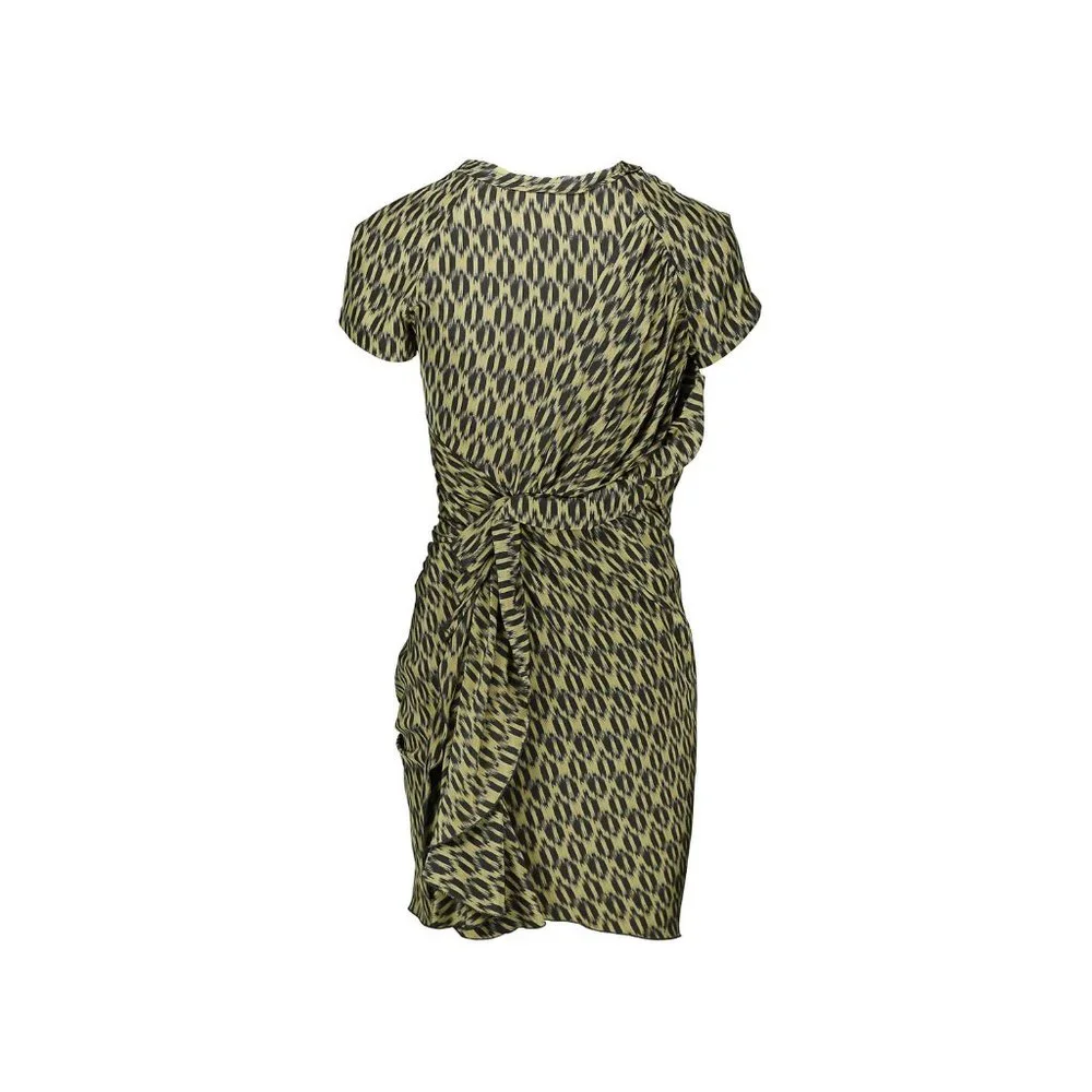 ISABEL MARANT Etoile 100% Silk Ruched Leopard Print Dress - Picture 10 of 13